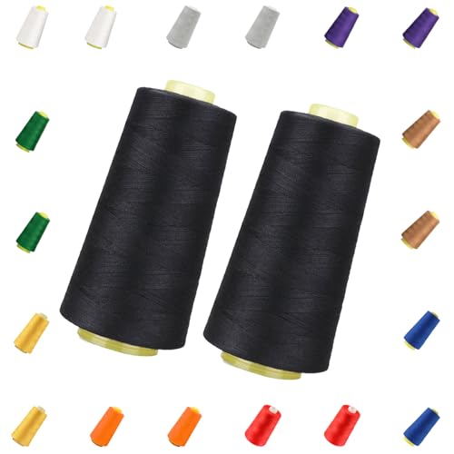 Nähgarn für Nähmaschine Schwarz Nähgarn Polyester Sewing Machine Thread Nähmaschinen Vorhanden Fest und Nicht Leicht zu Brechen Reißfest 2 Stück 5484m Nähgarn für Nähmaschine Schwarz Nähgarn Polyester Sewing Machine Thread Nähmaschinen Vorhanden Fest und Nicht Leicht zu Brechen Reißfest 2 Stück 5484m von TMRBBesty