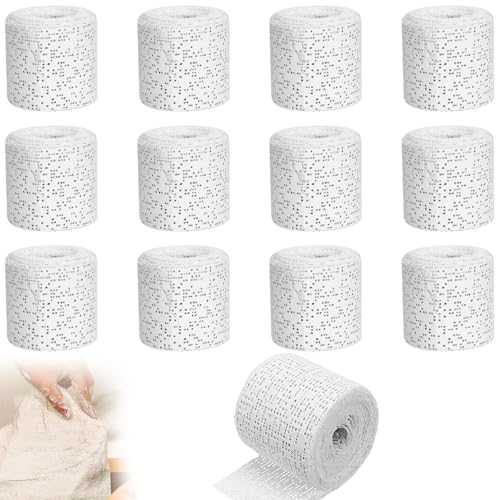 Platrierband zum Modellieren, 12 Rollen Gipsbänder aus Stoff, 5 cm x 270 cm, leicht zu formen, schnell trocknend, Gipsbänder für Körper, Basteln, Modellbau Platrierband zum Modellieren, 12 Rollen Gipsbänder aus Stoff, 5 cm x 270 cm, leicht zu formen, schnell trocknend, Gipsbänder für Körper, Basteln, Modellbau von TMRBBesty