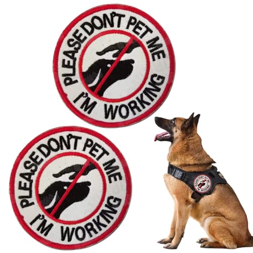 Service Hund Aufnäher,Bestickter Gestickt,Abzeichen Service Hund Militär Patch,Taktisch Service Dog"Please Do Not Pet Me I am Working"Emblem,Für Arbeitshunde Servicehunde,Mittlere und große Hunde,2pcs Service Hund Aufnäher,Bestickter Gestickt,Abzeichen Service Hund Militär Patch,Taktisch Service Dog"Please Do Not Pet Me I am Working"Emblem,Für Arbeitshunde Servicehunde,Mittlere und große Hunde,2pcs von TMRBBesty