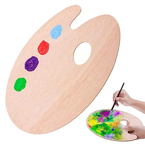 TMRBBesty Holz Malpalette,Holz Malen Palette,Farb-Mischpalette,Ovale Holzpalette,Holz Griffloch Malen Palette,Mit praktischem Daumenloch für Acrylaquarelle und Ölfarben,30X20cm TMRBBesty Holz Malpalette,Holz Malen Palette,Farb-Mischpalette,Ovale Holzpalette,Holz Griffloch Malen Palette,Mit praktischem Daumenloch für Acrylaquarelle und Ölfarben,30X20cm von TMRBBesty