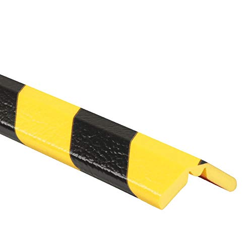 KNUFFI Eckschutzprofil Typ W FLEX, selbstklebend, gelb/schwarz, 5 m, Art.-Nr. 3100 | Kantenschutzprofil | Eckschutzprofil | Schutzprofil von TMS Pro Shop