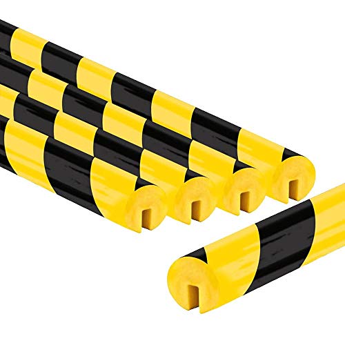 TMS PRO SHOP Kantenschutzprofil Typ B, zum Aufstecken, gelb/schwarz, 1 m, 5 Stück aus Kunststoff, Art.-Nr. 60625 von TMS Pro Shop