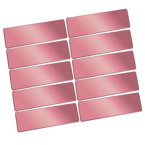 Blanko metallschild 10 Stück Metallschilder edelstahl blanko tags Namensschilder rechteckig namensschild Klingelschilde Türschild Briefkastenschild zum Gravieren Namensschildern Türschildern von TMTGTS