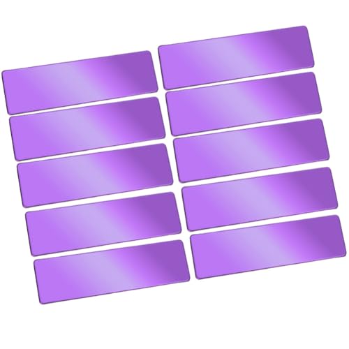 Blanko metallschild 10 Stück Metallschilder edelstahl blanko tags Namensschilder rechteckig namensschild Klingelschilde Türschild Briefkastenschild zum Gravieren Namensschildern Türschildern von TMTGTS