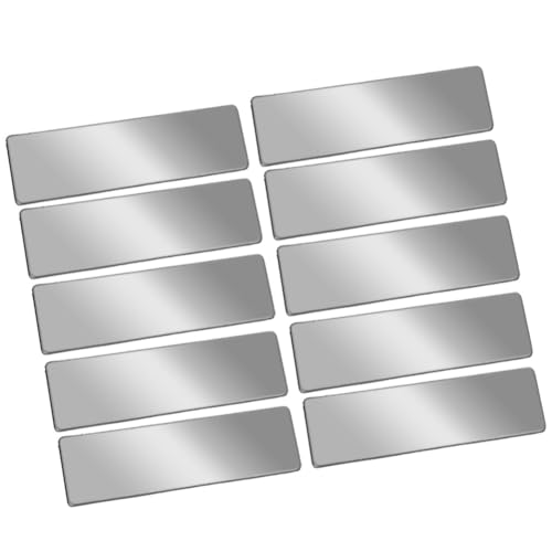 Blanko metallschild 20 Stück Metallschilder edelstahl blanko tags Namensschilder rechteckig namensschild Klingelschilde Türschild Briefkastenschild zum Gravieren Namensschildern Türschildern von TMTGTS
