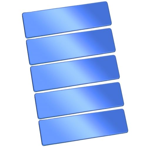 Blanko metallschild 5 Stück Metallschilder edelstahl blanko tags Namensschilder rechteckig namensschild Klingelschilde Türschild Briefkastenschild zum Gravieren Namensschildern Türschildern von TMTGTS