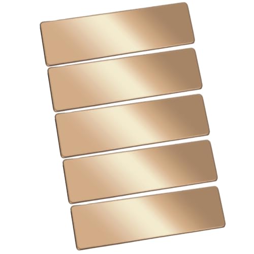 Blanko metallschild 5 Stück Metallschilder edelstahl blanko tags Namensschilder rechteckig namensschild Klingelschilde Türschild Briefkastenschild zum Gravieren Namensschildern Türschildern von TMTGTS