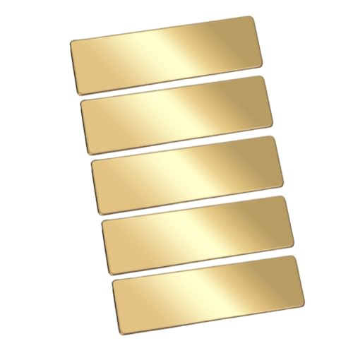 Blanko metallschild 5 Stück Metallschilder edelstahl blanko tags Namensschilder rechteckig namensschild Klingelschilde Türschild Briefkastenschild zum Gravieren Namensschildern Türschildern von TMTGTS