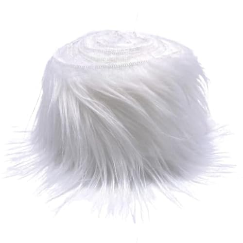 Plüsch Strips 5cm*1.5m Fellimitat Kunstfell Basteln bordüre Furry Faux precut Strips kunstplüsch Plüschstoff Fellstoff Flauschige Fell Band für Weihnachtsbäume Tische Kleidung Zwergplüsch von TMTGTS