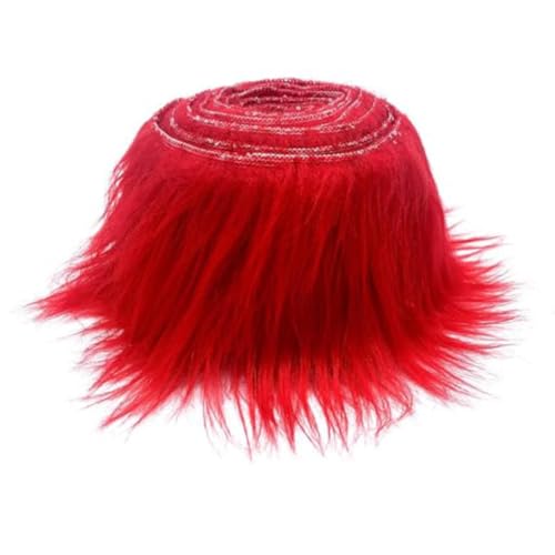 Plüsch Strips 5cm*1.5m Fellimitat Kunstfell Basteln bordüre Furry Faux precut Strips kunstplüsch Plüschstoff Fellstoff Flauschige Fell Band für Weihnachtsbäume Tische Kleidung Zwergplüsch von TMTGTS
