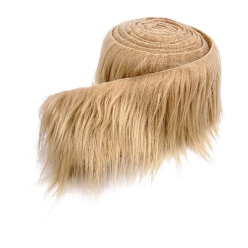 Plüsch Strips 5cm*1.5m Fellimitat Kunstfell Basteln bordüre Furry Faux precut Strips kunstplüsch Plüschstoff Fellstoff Flauschige Fell Band für Weihnachtsbäume Tische Kleidung Zwergplüsch von TMTGTS