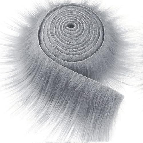 Plüsch Strips 5cm*1.5m Fellimitat Kunstfell Basteln bordüre Furry Faux precut Strips kunstplüsch Plüschstoff Fellstoff Flauschige Fell Band für Weihnachtsbäume Tische Kleidung Zwergplüsch von TMTGTS