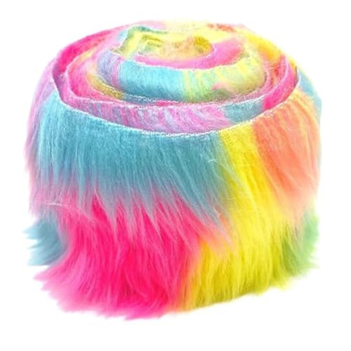 Plüsch Strips 5cm*1.5m Fellimitat Kunstfell Basteln bordüre Furry Faux precut Strips kunstplüsch Plüschstoff Fellstoff Flauschige Fell Band für Weihnachtsbäume Tische Kleidung Zwergplüsch von TMTGTS
