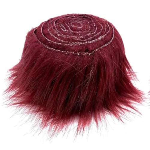 Plüsch Strips 5cm*1.5m Fellimitat Kunstfell Basteln bordüre Furry Faux precut Strips kunstplüsch Plüschstoff Fellstoff Flauschige Fell Band für Weihnachtsbäume Tische Kleidung Zwergplüsch von TMTGTS