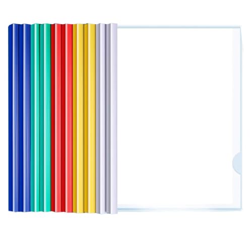 Sliding Bar Binder 10 Stück A4 klemmschienen ordner schieber Schiebebinder Abdeckungen Klemmhefter Dokumentenordner Datei Organizer folienordner für Preisliste Präsentationen Produktkatalog von TMTGTS