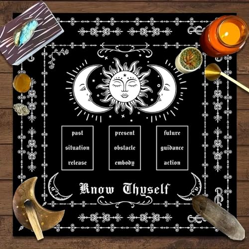 TMTGTS Altartuch Tarotkartentuch 49x49cm Polyesterfaser Tischdecke Himmlisches Decktuch Hexereizubehör TMTGTS Altartuch Tarotkartentuch 49x49cm Polyesterfaser Tischdecke Himmlisches Decktuch Hexereizubehör von TMTGTS