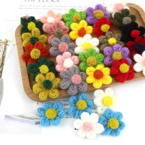 TMTGTS Blumen Patches Gestrickte 20Pcs 4cm Aufnäher Fünfblättriger Blumen Stickerei Applikationen zum Aufnähen Hochzeitssachen Kleidung Patch Wolle WebenDIY Haar Zubehör Auf Dekorative Patches TMTGTS Blumen Patches Gestrickte 20Pcs 4cm Aufnäher Fünfblättriger Blumen Stickerei Applikationen zum Aufnähen Hochzeitssachen Kleidung Patch Wolle WebenDIY Haar Zubehör Auf Dekorative Patches von TMTGTS