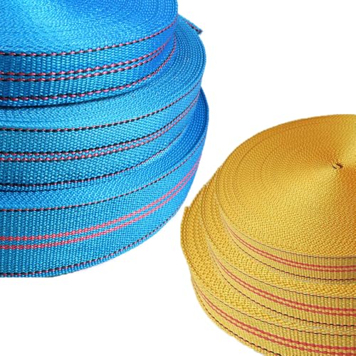 TMTGTS Gurtband 1 Rollen Nylongurt 38mm Breites Strapworks Stark Schwere Gurtband Polypropylene Webbing Gurtband Heimwerker Gepäckgurt Haustierhalsband Rucksack Nähen Sport Heimwerker(10M,Gelb1#) von TMTGTS