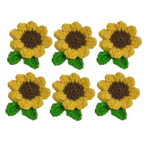 TMTGTS Häkelblumen 6 Stück 5 * 7cm Blumen Patches Gestickte Applikationen Häkelblume Gehäkelte künstliche Sonnenblumen Strickblumen Nähblumen für DIY Taschen Kappen Rucksäcke Schals Schlüsselanhänger TMTGTS Häkelblumen 6 Stück 5 * 7cm Blumen Patches Gestickte Applikationen Häkelblume Gehäkelte künstliche Sonnenblumen Strickblumen Nähblumen für DIY Taschen Kappen Rucksäcke Schals Schlüsselanhänger von TMTGTS