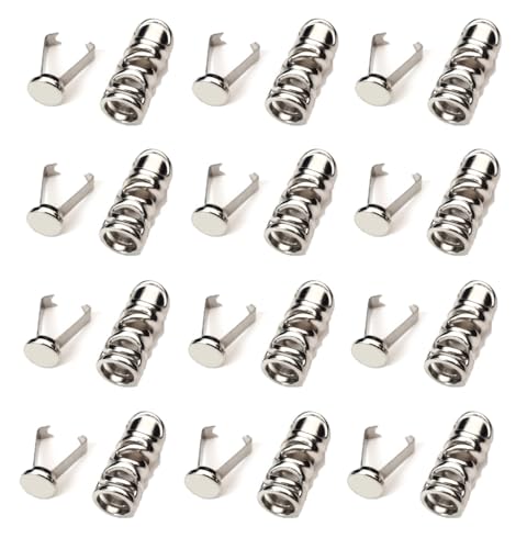 TMTGTS Kordelenden Metall 20 Stück Kordel für Hoodie Seil 19 * 8mm Verschlusskappen Kordelenden Schnürsenkel Endkappen Vielseitig Schnur Schnalle Für DIY Reparaturen Schnürsenkel Ersetzen (Weiß1#) von TMTGTS
