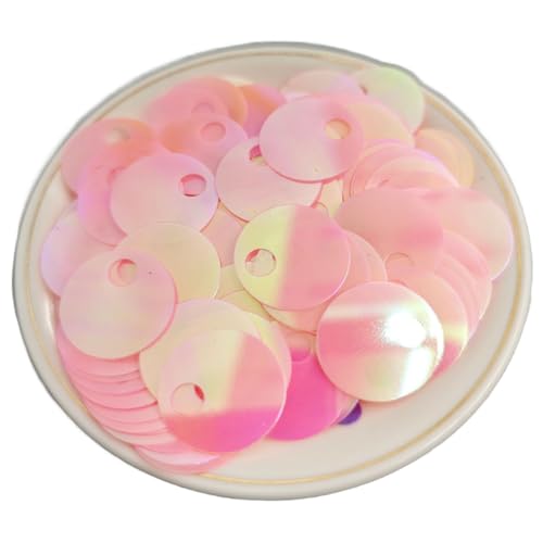 TMTGTS Pailletten 500 Stück 20mm Große Bastelpailletten Paillettes mit Loch für DIY Bastelprojekte Halsketten Ohrringe Kleider Kostüme Schuhe Kleidung Accessoires Heimtextilien Schmuckhandwerk von TMTGTS