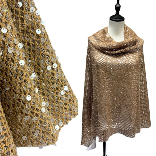 TMTGTS Pailletten Stoff 125cm*2 Yards Netzstoff paillettenstoff mesh Stoffe Glitzerstoff glänzende Dekostoff karnevalsstoffe Netzgewebe fischnetz Sequenzstoff zum Nähen Abendkleid Taschen Röcke TMTGTS Pailletten Stoff 125cm*2 Yards Netzstoff paillettenstoff mesh Stoffe Glitzerstoff glänzende Dekostoff karnevalsstoffe Netzgewebe fischnetz Sequenzstoff zum Nähen Abendkleid Taschen Röcke von TMTGTS