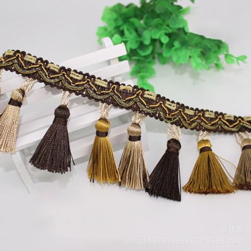 TMTGTS Vorhang Handgefertigte Quasten-Fransenborte 3m*7cm Fransenborte mit Quasten für Vorhang, Sofa, Kleid, Dekoration Fransenbesatz Band Zubehör Trim Fransen TMTGTS Vorhang Handgefertigte Quasten-Fransenborte 3m*7cm Fransenborte mit Quasten für Vorhang, Sofa, Kleid, Dekoration Fransenbesatz Band Zubehör Trim Fransen von TMTGTS
