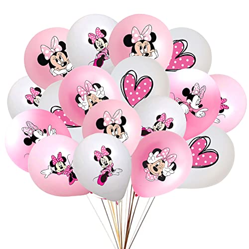 Minnie Mouse Luftballons（30Stück),100% Reiner Naturlatex, Das Bevorzugte Material ist Sicher und Ungiftig, Geeignet für Themenparty-Dekoration, Geburtstagsfeier, Abschlussfeier oder Weihnachten von TMXKDSJ