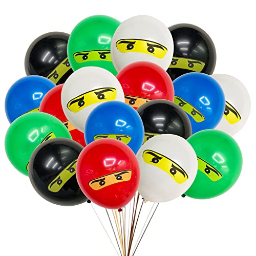 Ninjago Luftballons（30Stück),100% Reiner Naturlatex, Das Bevorzugte Material ist Sicher und Ungiftig, Geeignet für Themenparty-Dekoration, Geburtstagsfeier, Abschlussfeier oder Weihnachten von TMXKDSJ