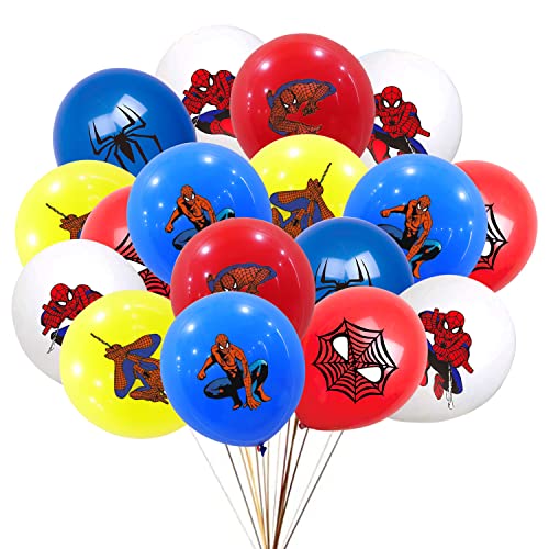Spiderman Luftballons（30Stück),100% Reiner Naturlatex, Das Bevorzugte Material ist Sicher und Ungiftig, Geeignet für Themenparty-Dekoration, Geburtstagsfeier, Abschlussfeier oder Weihnachten von TMXKDSJ