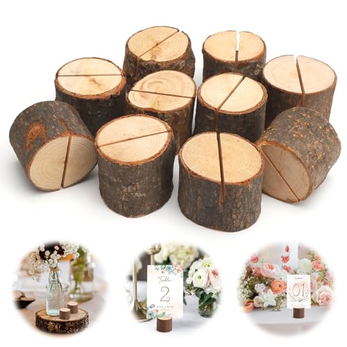 TMZELOA 10 Stück Kartenhalter Holz, Tischkartenhalter Holz Baumstumpf Menükartenhalter Memohalter Fotohalter Kartenhalter, Platzkartenhalter für Hochzeiten Restaurants Bankette und Partys TMZELOA 10 Stück Kartenhalter Holz, Tischkartenhalter Holz Baumstumpf Menükartenhalter Memohalter Fotohalter Kartenhalter, Platzkartenhalter für Hochzeiten Restaurants Bankette und Partys von TMZELOA