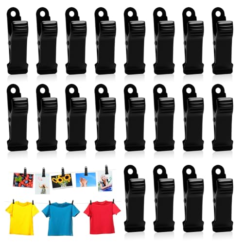 TMZELOA 20 Stück Metall Klemmen, Klemme, Klammern Metall Krokodilklemmen Federklemmen Multi-Function Binder Clip rutschfeste für Fotos Vorhange Kleidung Snacks Bastelarbeiten von TMZELOA