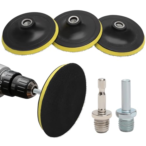TMZELOA Schleifteller 125mm 3 Stück – Klett Polierteller mit M14 Adapter & 8mm Schaft – Zubehör für Winkelschleifer & Bohrmaschine – Schleifaufsatz für Holz, Metall, Auto, Keramik TMZELOA Schleifteller 125mm 3 Stück – Klett Polierteller mit M14 Adapter & 8mm Schaft – Zubehör für Winkelschleifer & Bohrmaschine – Schleifaufsatz für Holz, Metall, Auto, Keramik von TMZELOA