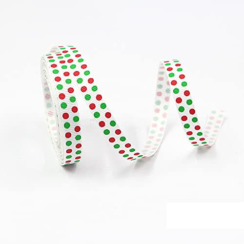 Band. 0,4″ Weihnachts-Geschenkband mit Muster Schneeflocken Weihnachtsbaum Frohe(E,50yard) von TNBCCXN