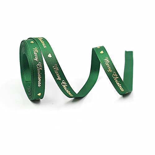 Band. 0,4″ Weihnachts-Geschenkband mit Muster Schneeflocken Weihnachtsbaum Frohe(I,10yard) von TNBCCXN