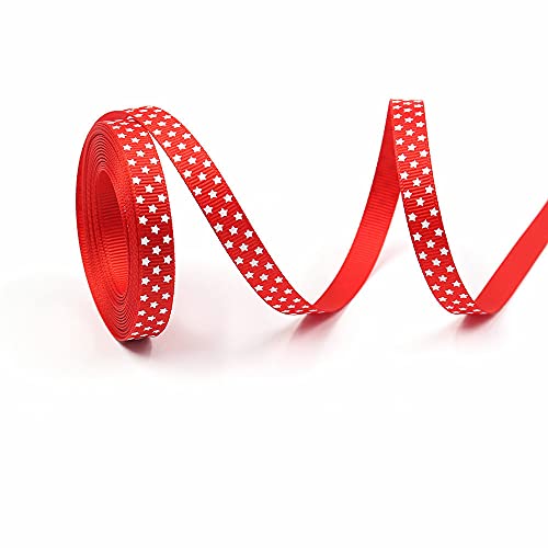 Band. 0,4″ Weihnachts-Geschenkband mit Muster Schneeflocken Weihnachtsbaum Frohe(L,50yard) von TNBCCXN
