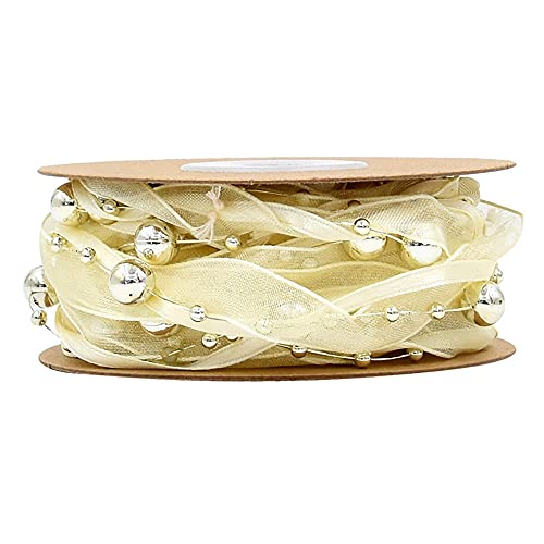 Band. Christbaumschmuck Bänder Perlenkette Geschenkband Gold(Gold) von TNBCCXN