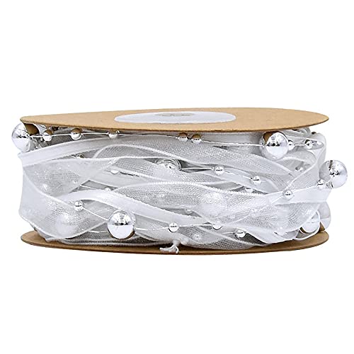 Band. Christbaumschmuck Bänder Perlenkette Geschenkband Gold(Silver) von TNBCCXN