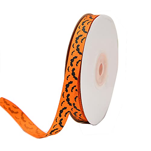 Band. Geschenkband, 22,7 m, 1,0 cm breit, Halloween-Thema, Hexe, Halloween(B) von TNBCCXN