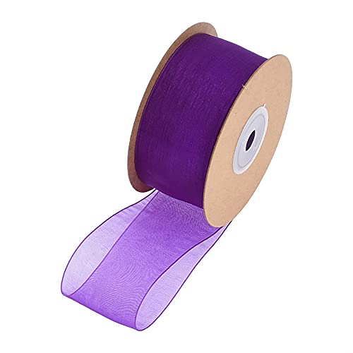 Band. Transparentes Chiffonband, Organza-Satin, transparentes Weihnachtsband mit Draht, for Verpacken(A,38mm(25yard)) von TNBCCXN
