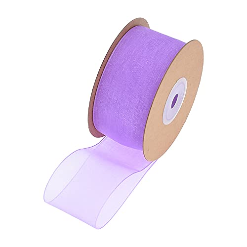 Band. Transparentes Chiffonband, Organza-Satin, transparentes Weihnachtsband mit Draht, for Verpacken(D,10mm(50yard)) von TNBCCXN