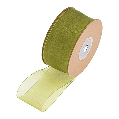 Band. Transparentes Chiffonband, Organza-Satin, transparentes Weihnachtsband mit Draht, for Verpacken(H,10mm(50yard)) von TNBCCXN