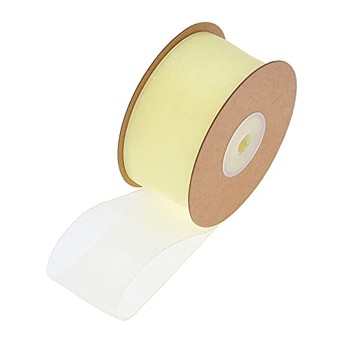 Band. Transparentes Chiffonband, Organza-Satin, transparentes Weihnachtsband mit Draht, for Verpacken(J,10mm(50yard)) von TNBCCXN