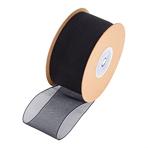 Band. Transparentes Chiffonband, Organza-Satin, transparentes Weihnachtsband mit Draht, for Verpacken(K,25mm(25yard)) von TNBCCXN