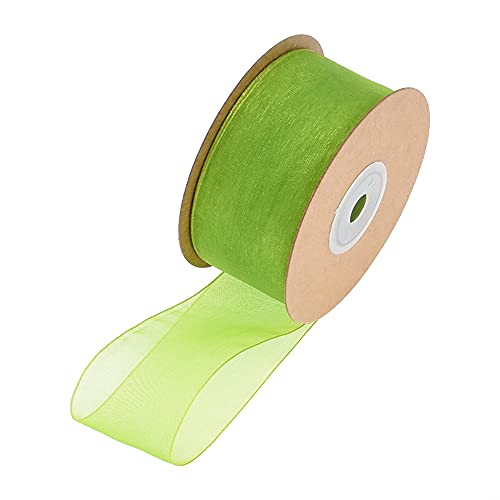 Band. Transparentes Chiffonband, Organza-Satin, transparentes Weihnachtsband mit Draht, for Verpacken(L,25mm(25yard)) von TNBCCXN