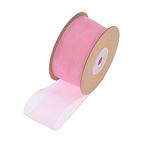 Band. Transparentes Chiffonband, Organza-Satin, transparentes Weihnachtsband mit Draht, for Verpacken(M,38mm(25yard)) von TNBCCXN