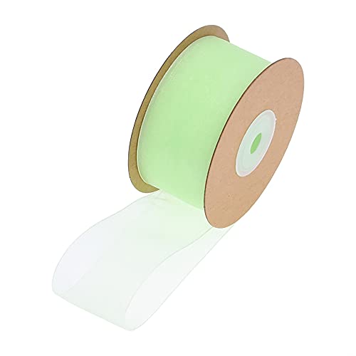 Band. Transparentes Chiffonband, Organza-Satin, transparentes Weihnachtsband mit Draht, for Verpacken(Q,38mm(25yard)) von TNBCCXN