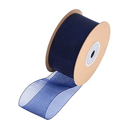 Band. Transparentes Chiffonband, Organza-Satin, transparentes Weihnachtsband mit Draht, for Verpacken(R,10mm(50yard)) von TNBCCXN