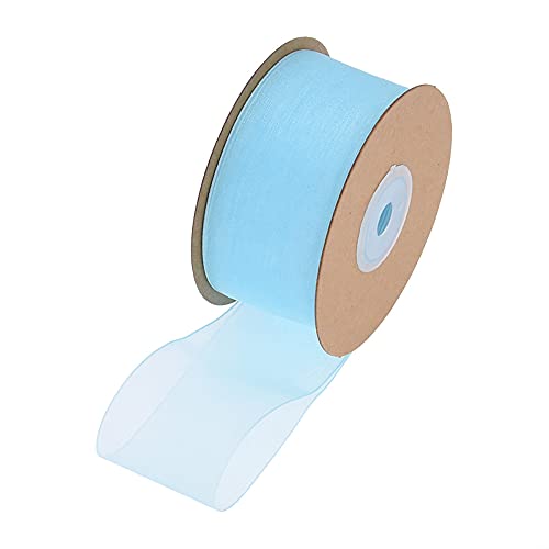 Band. Transparentes Chiffonband, Organza-Satin, transparentes Weihnachtsband mit Draht, for Verpacken(S,10mm(50yard)) von TNBCCXN