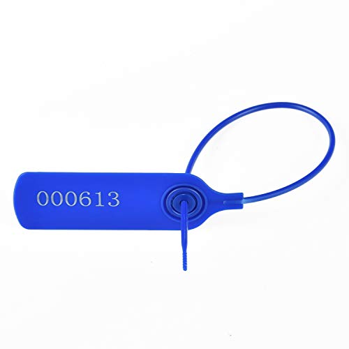 Große Kunststoffanhänger, Siegel, Siegel, Etiketten, selbstsichernde Einweganhänger for Gepäck, Versand, Verpackung, Logistik, Kleidung, Feuerlöscher(Dark Blue,1000pcs) von TNBCCXN